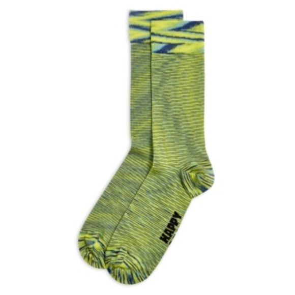 Happy Socks Men Let It Rain Crew Socks Green Fits Shoe Size 8-6 - Picture 1 of 1
